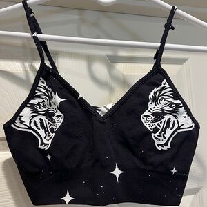 Darc Sport She Wolves Black Star Women's Bralette Sport Bra Large